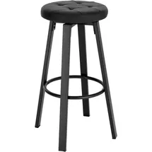 Woltu Barhocker mit drehbarem Sitz Φ 35,5 cm gepolsterter Hocker 120 kg belastbar Schwarz