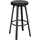 Woltu Barhocker mit drehbarem Sitz Φ 35,5 cm gepolsterter Hocker 120 kg belastbar Schwarz