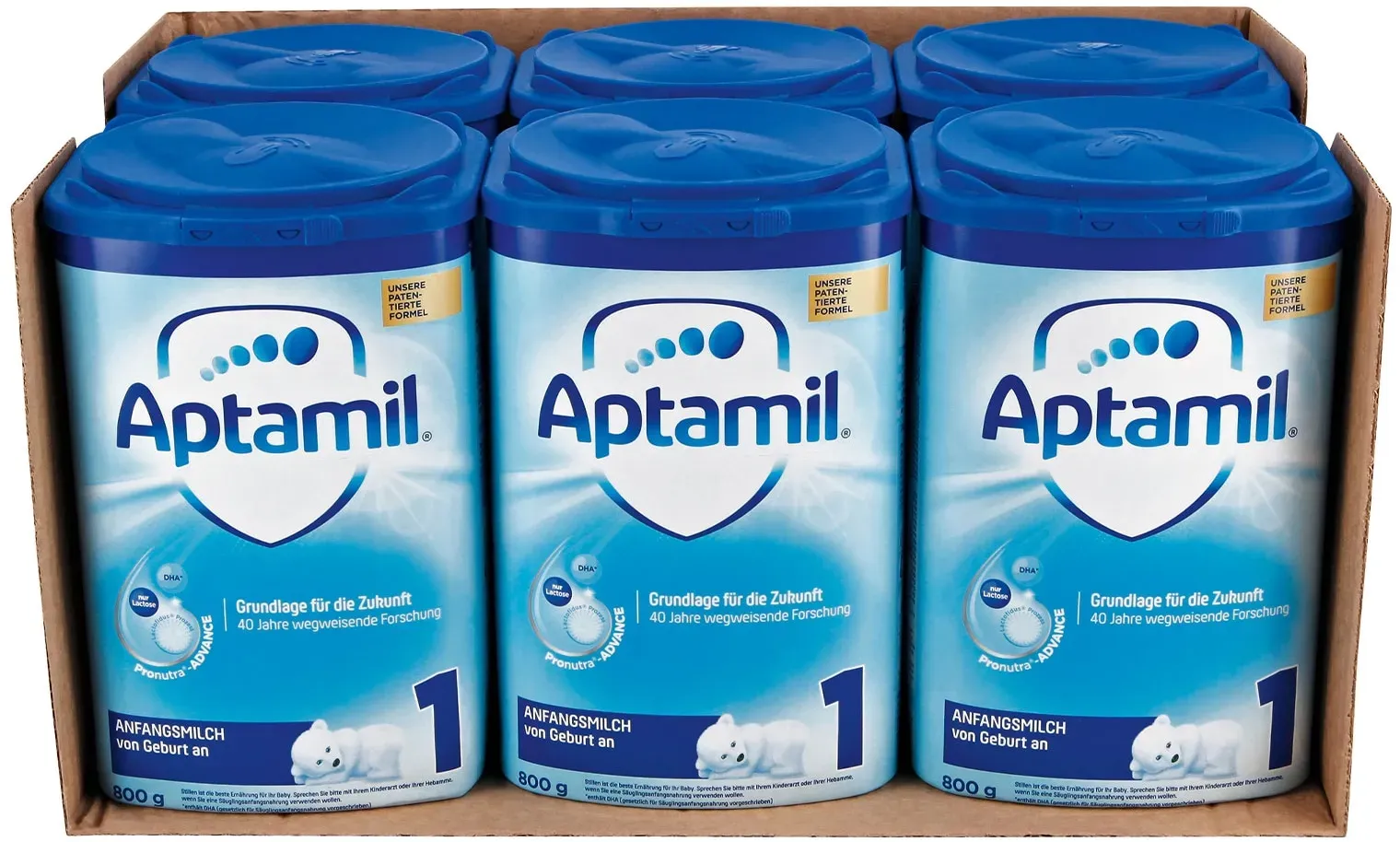 Aptamil Anfangsmilch 1 800 g, 6er Pack