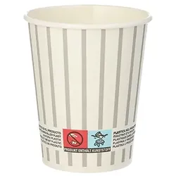 1200 Pappbecher für Heißgetränke, 0,2 l grau silber Glühweinbecher Kaffee Becher Glühwein
