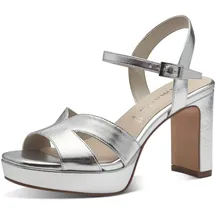 TAMARIS Blockabsatz-Sandaletten Damen Silber 39