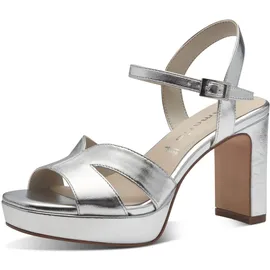 TAMARIS Blockabsatz-Sandaletten Damen Silber 39