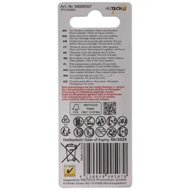 Heitech CR2032 Lithium Batterie im praktischen 2er-Set, Lithium Knopfzelle CR2032, 3V