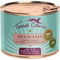 Terra Canis Getreidefrei 200g Dose Hundenassfutter 12 x 200 Gramm Lamm mit Kürbis, Pastinake & Passionsblume