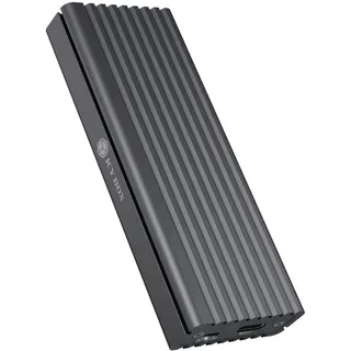 Icy Box IB-1817MC-C31 Gehäuse für 1x M.2 NVMe & SATA SSD mit USB 3.1 Gen 2) 10 Gbit/s), Kühlsystem, USB-C, USB-A, PCIe M-Key, Aluminium, grau