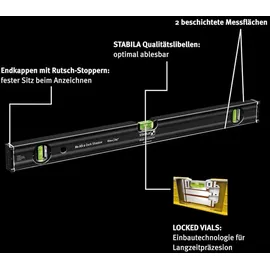 Stabila Wasserwaage 80 AS-2 Dark Shadow 60/120 cm