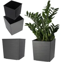 Kadax Blumentopf aus Kunststoff 400x400 graphit - Kadax