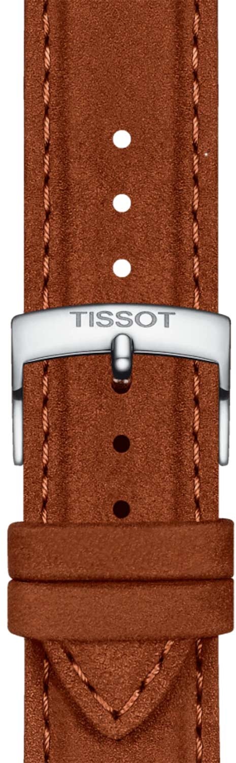 Tissot T852.048.229 Uhren-Armband 21 mm Leder Braun