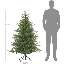 Homcom Künstlicher Weihnachtsbaum 150 cm mit 1724 Spitzen,