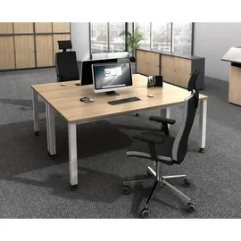 Hammerbacher Schreibtisch Q-Line Grau