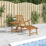 Teenpull – Gartenliege Mit Fußteil Und Tisch Massivholz Akazie