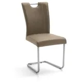 Niehoff Freischwinger Stuhl Leder weiß