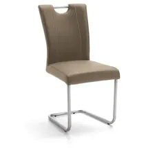 Niehoff Freischwinger Stuhl Leder weiß