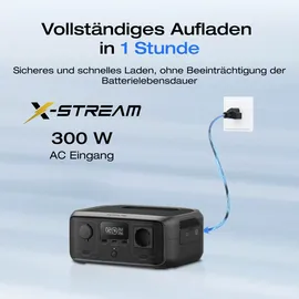 ECOFLOW Tragbare Powerstation River 3 (10 ms USV), 245 Wh LFP Batterie
