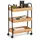 Zeller Rollwagen Bambus/Metall 70,5 cm x 28 cm x 49,5 cm Schwarz