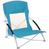 JEMIDI Strandstuhl klappbar mit Tragetasche - Klappstuhl Campingstuhl Beach Chair - atmungsaktiv leicht faltbar - Stuhl für Strand Camping Garten - türkis