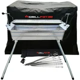 Grillpeter Mangal Ararat 2 mm Schaschlikgrill + Abdeckhaube und Spieße