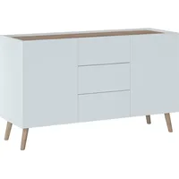 Home Affaire Scandi 119,8 x 71,8 x 41,8 cm Weiß / Jackson Hickory