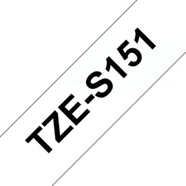 Brother TZE-S151 24mm schwarz auf transparent
