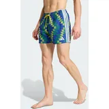 adidas Football-Inspired Graphic Badeshorts Bright Yellow/White S