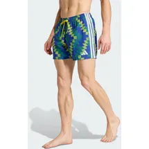 adidas Football-Inspired Graphic Badeshorts Bright Yellow/White S