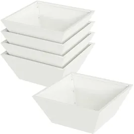 vidaXL Garten-Pflanzgefäß 40 x 40 x 15 cm Weiß