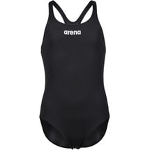 Arena Mädchen Girl's Team Swimsuit Swim Pro Solid Badeanzüge, Black-white, 128