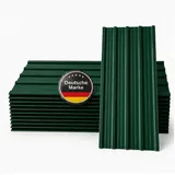 Albatros Trapezblech Dachplatten 22er Set Grün RAL 6005 1090 x 445 mm verzinkt