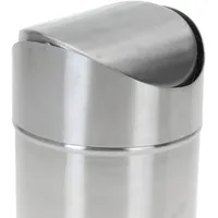 Mojawo Edelstahl Abfalleimer 1 l Silber