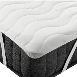Beliani Matratzentopper Weiß Mikrofaser 90 x 200 cm