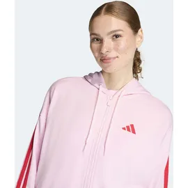 adidas Essentials 3-Streifen French Terry, Damen Kapuzensweater, pink, - L