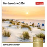 Harenberg Nordseeküste Sehnsuchtskalender 2026 - Wochenkalender mit 53 Postkarten