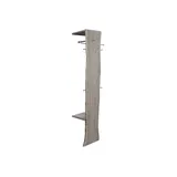 Massivmoebel24 Akazie Garderobenschrank 36x40x200 grau