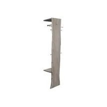 Massivmoebel24 Akazie Garderobenschrank 36x40x200 grau