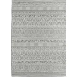 Teppich Outdoor Flachgewebe Ethno Muster Polypropylen Balkon Grau Rechteckig 280x370 | Kadima Design