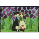 Salonloewe Fußmatte Rosina Wachtmeister Cielo Di Tulipani- Waschbare Eingangsmatte in 50 x 75 cm - waschbarer Sauberlauf & Fußabtreter für den Eingangsbereich