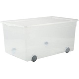 Rotho Clearbox Roller in transparent, 63 L