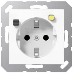 Jung A5520.30WW FI-SCHUKO®-Steckdose (RCD) 30 mA, Serie AS/A, alpinweiß A552030WW