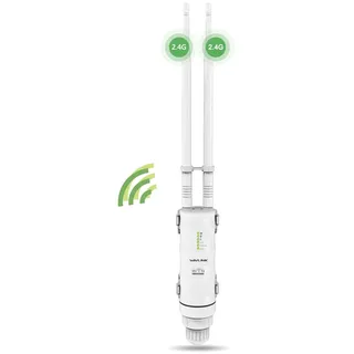 WLAN-Repeater für den Außenbereich, leistungsstark, mit WLAN-Antenne, Lange Reichweite – Verstärker Wavlink N300 2,4 G – Outdoor Poe Repeater WiFi Outdoor – ideal für große Räume