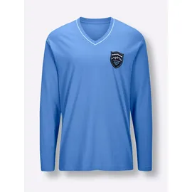 wäschepur Schlafanzug Jersey Blau 56/58