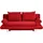 GUTMANN FACTORY Schlafsofa Polyester 2-Sitzer Rot