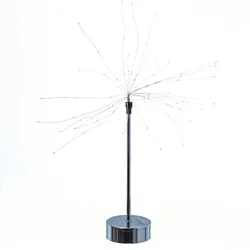 LED Stern Leuchtstern Tischleuchte Weihnachtsdeko Timer H: 50cm silber