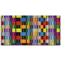 Wandbild ARTLAND "Bunte Streifen", bunt (farbe bild(er): bunt), B:100cm H:50cm, Canvas, Leinwand, Bilder, als Leinwandbild in verschied. Größen
