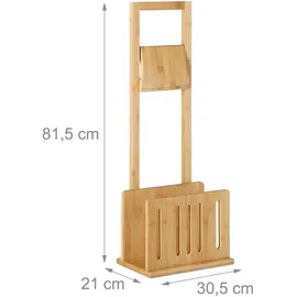 Relaxdays Toilettenpapierhalter braun, 1 St.