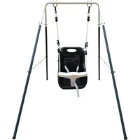 Axi Babyschaukel Metall 146 x 94 x 118 cm Anthrazit und Creme