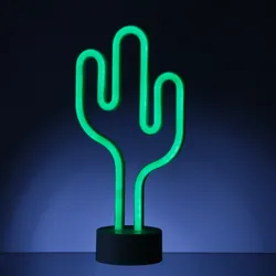 LED NEON Figur Kaktus - Neonlicht - H: 30cm - Batterie oder USB Betrieb - stehen...