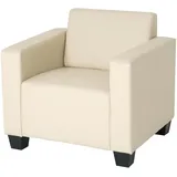 MCW Sessel Moncalieri Kunstleder 82 x 76 x 72 cm Braun mit Rollen