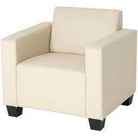 MCW Sessel Moncalieri Kunstleder 82 x 76 x 72 cm Braun mit Rollen