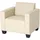 MCW Sessel Moncalieri Kunstleder 82 x 76 x 72 cm Braun mit Rollen