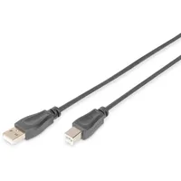 Digitus USB 2.0 Anschlusskabel, Typ A - B St/St 5.0m schwarz